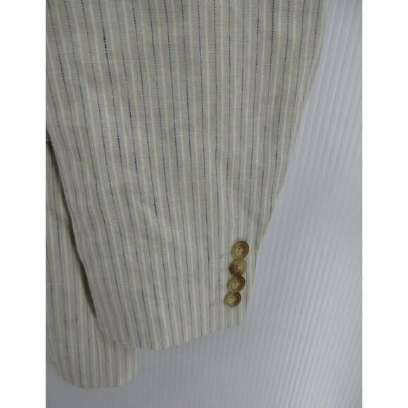 Express Sport Coat 42 Linen Blazer Jacket Striped Design Studio Preppy - Picture 3 of 12